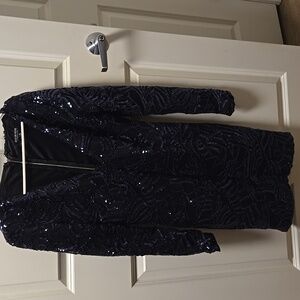 Star Is Born Sequin Dress - Navy